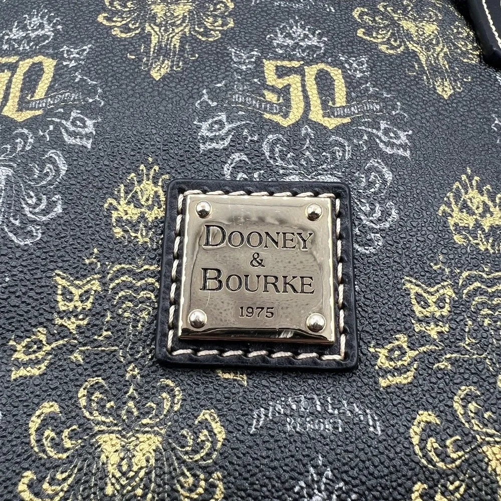 Disney‎ Dooney & Bourke Tote Bag Womens Haunted Mansion 50th Anniversary Gold